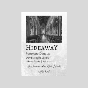 Póster del libro Hideaway (serie Devil's Night) *Artículo físico*