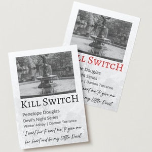 Tarjeta con póster del libro Kill Switch (serie Devil's Night) *Artículo físico*