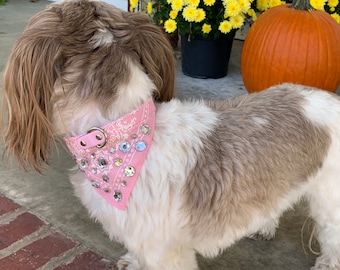 Light Pink Bling Bandana Collar - Bark Avenue Bling