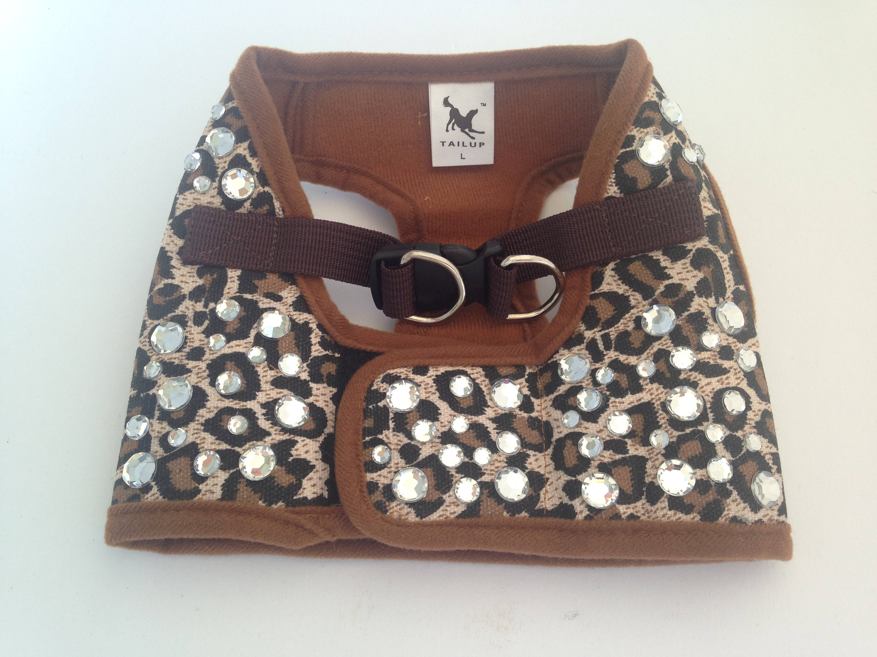 Leopard Print Bling Dog Harness Etsy