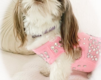 Pink Bling Dog Harness - Bark Avenue Bling