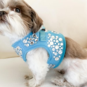 Light Blue Step-in Harness - Bark Avenue Bling