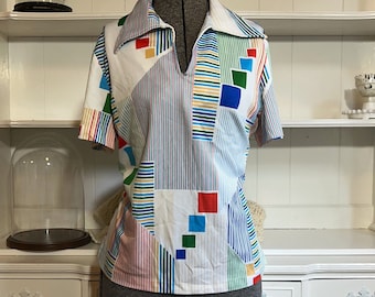 Vintage Mardi Modes Polo Shirt, 70s, Retro Fashion