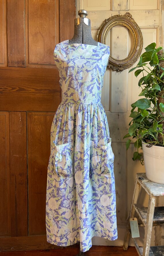 Vintage 1980s Laura Ashley floral cotton dress, 12 - image 2