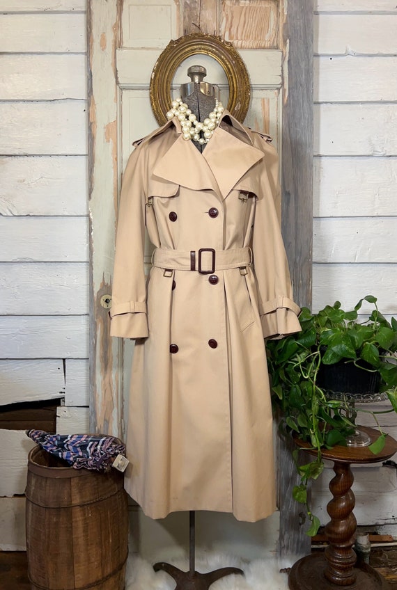 Vintage Etienne Aigner classic trench coat, rainc… - image 1