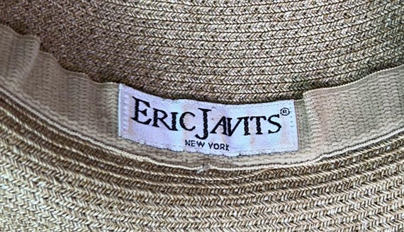Vintage Eric Javits Wide Brim Sun Hat: Rollable Floppy Beach  display picture 2