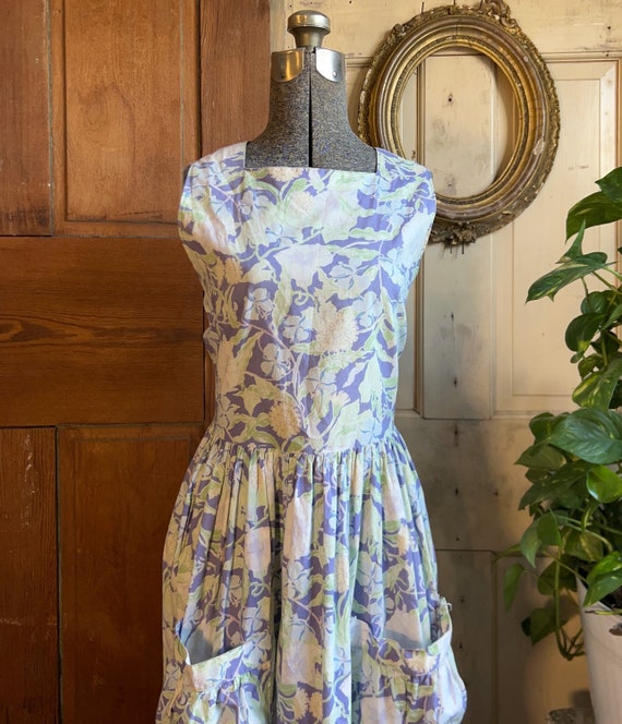 Vintage 1980s Laura Ashley floral cotton dress, 12 - image 3