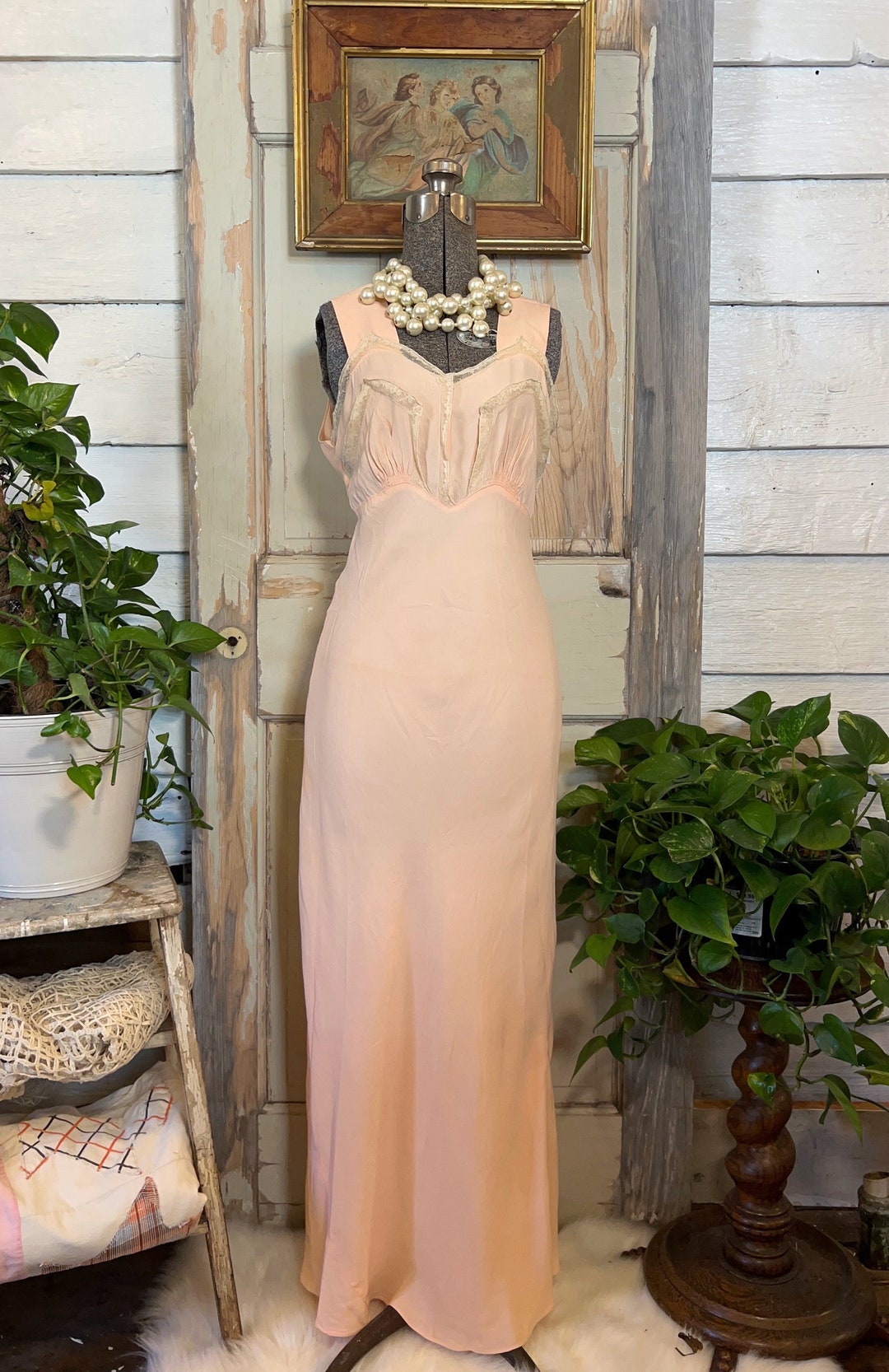 ワンピース 1930s Bias cut Ivory Lingerie Dress M il_1080xN.5806900306_bu1m.jpg