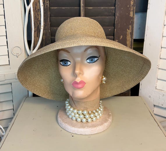 Vintage Eric Javits Wide Brim Sun Hat: Rollable Floppy Beach Hat