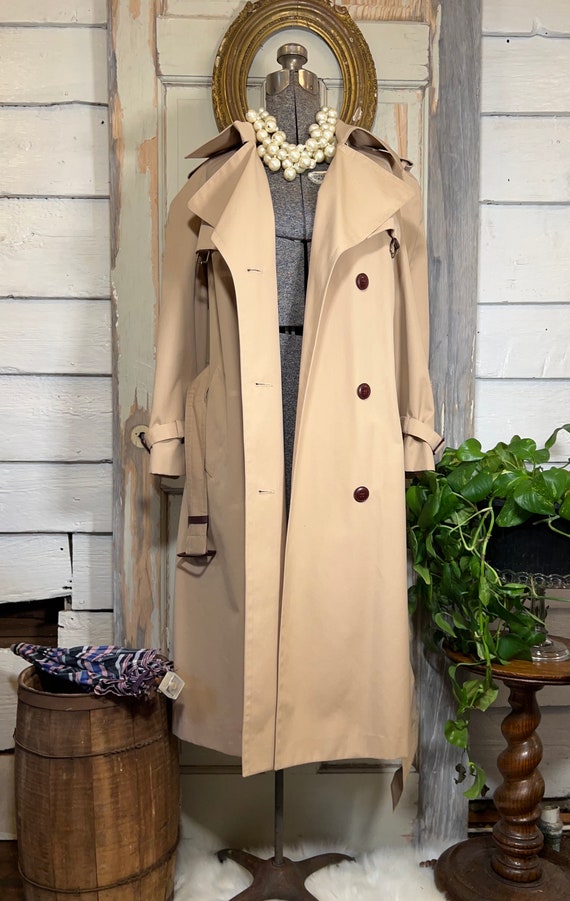 Vintage Etienne Aigner classic trench coat, rainc… - image 2