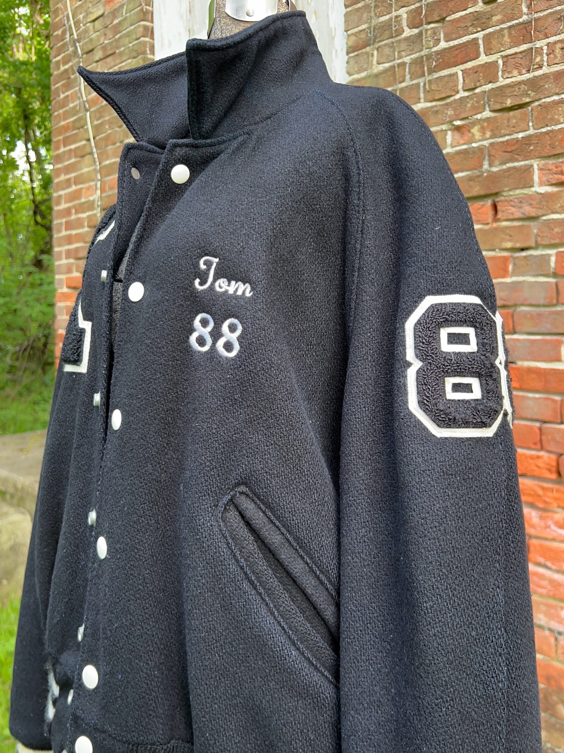 ジャケット・アウター SO ORIGINAL WOOL VARSITY JACKET (BLACK) Stussy 80 Wool Varsity Jacket 'Black' 115713