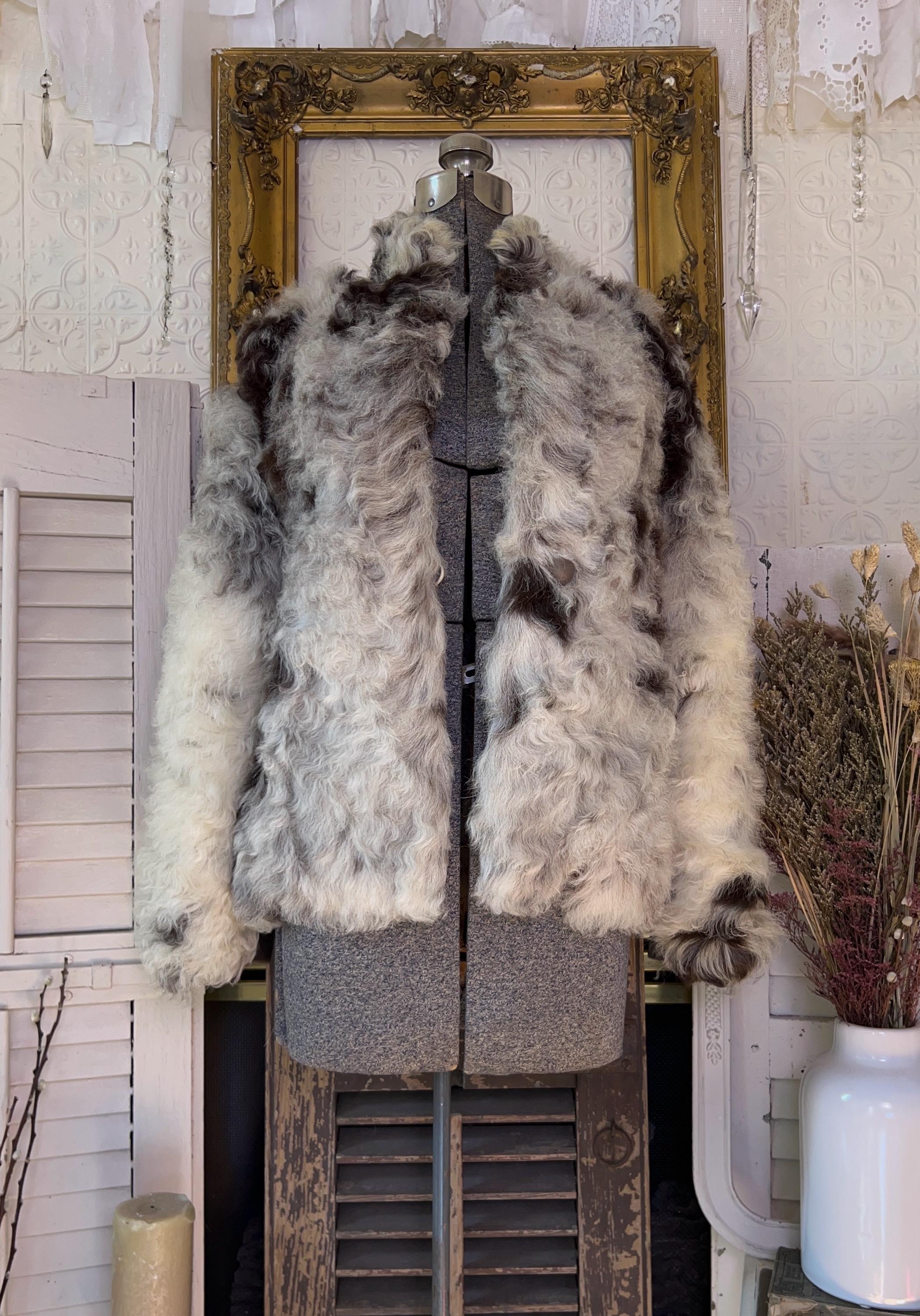 Curly Lamb Fur Coat - Etsy