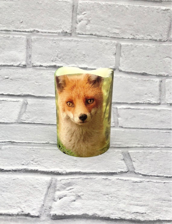 Nature lover fox natural wax flameless candle