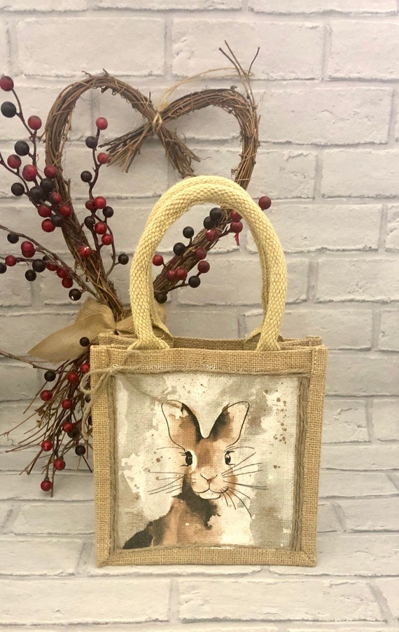 Mini Watercolour Rabbit Lunch Bag Gift