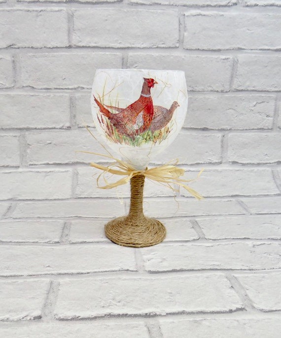 Large Pheasant Rustic Style Candle Holder