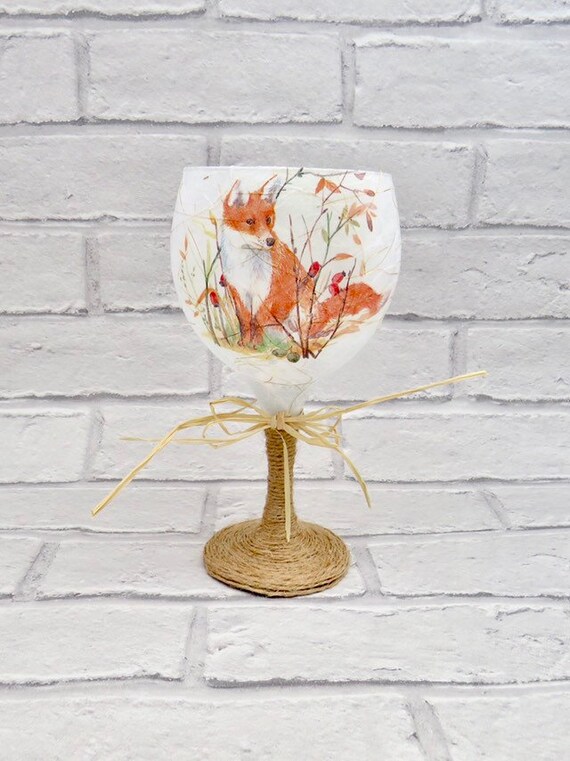 Large Country Cottage Style Fox Candle Holder