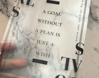 A5 Digital Download Goals Dashboard | Printable Minimalist