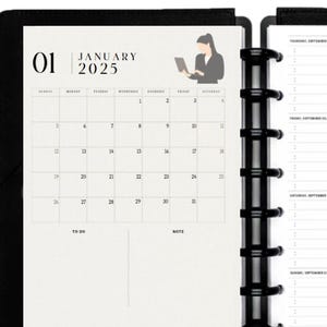 A5 Digital 2025 Monthly Corporate Girly Digital Calendar