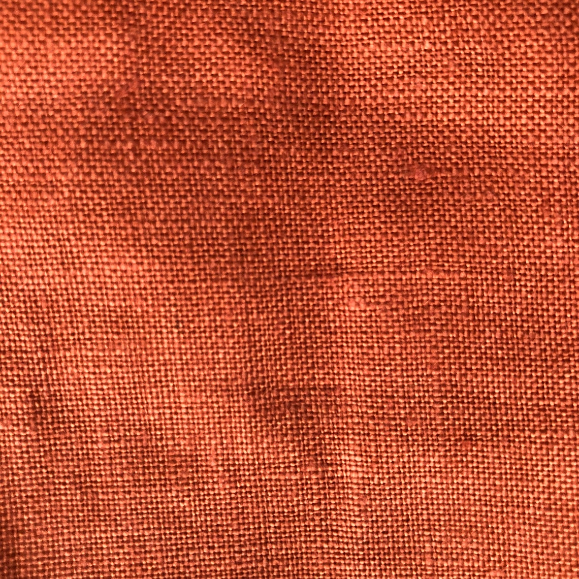 Burnt orange linen fabric light to medium weight 86 long Etsy