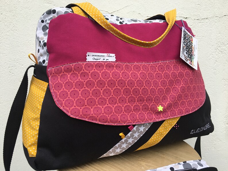 polka dot changing bag