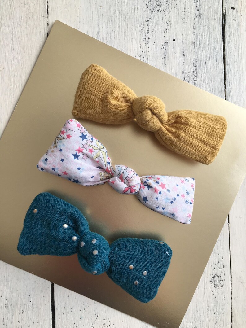 Barrettes cheveux tissu / trio de barrettes bébé / lot Etsy