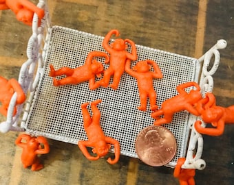 Miniature Plastic Monkeys: Dollhouse Diorama Craft Supplies