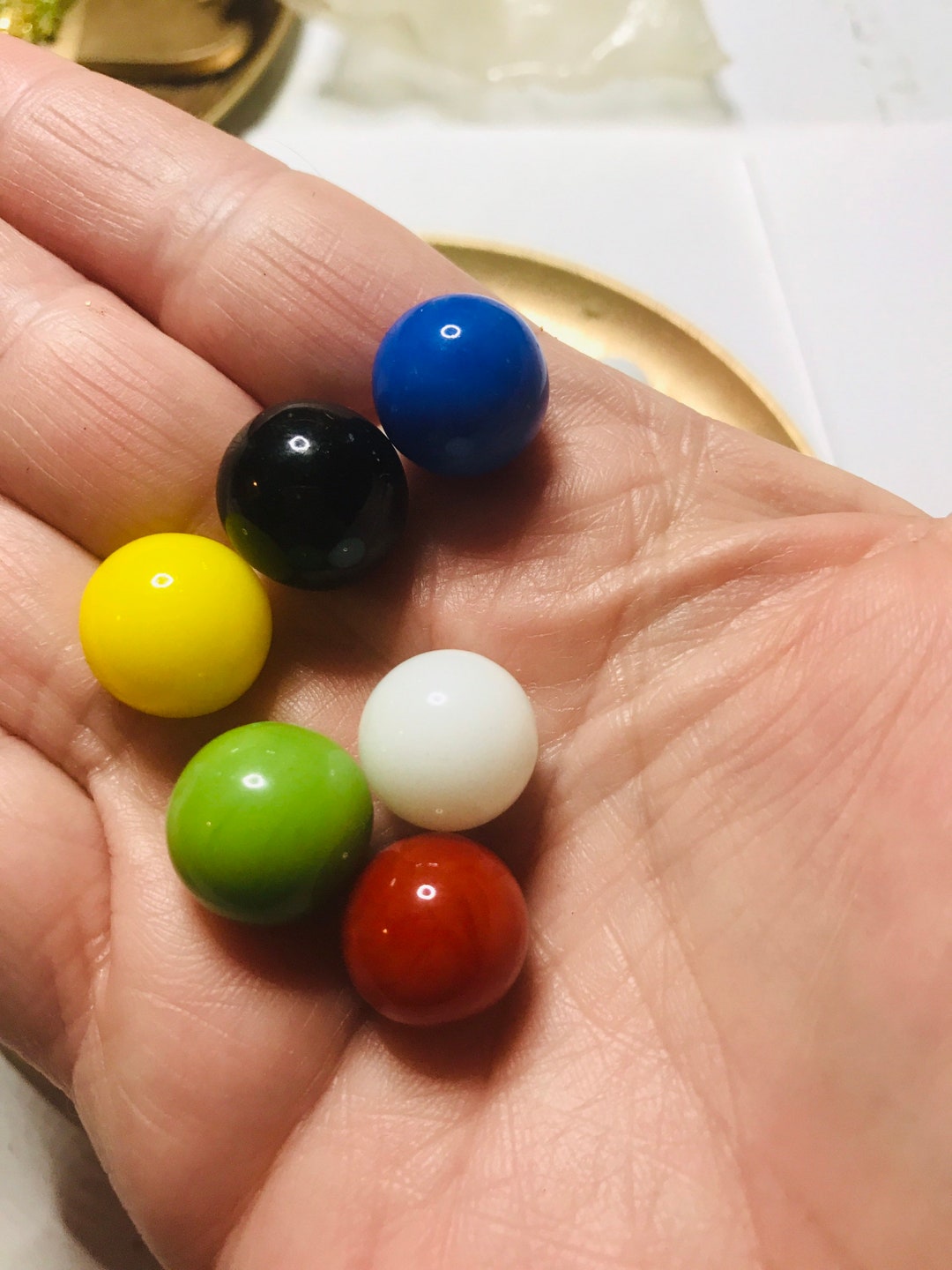 Glass Opaque Marbles Full Set From Chinese Checkers Game Etsy