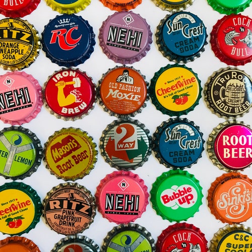 Soda pop bottle caps Lot of 12 plastic lined 7 UP unused and new old stock 