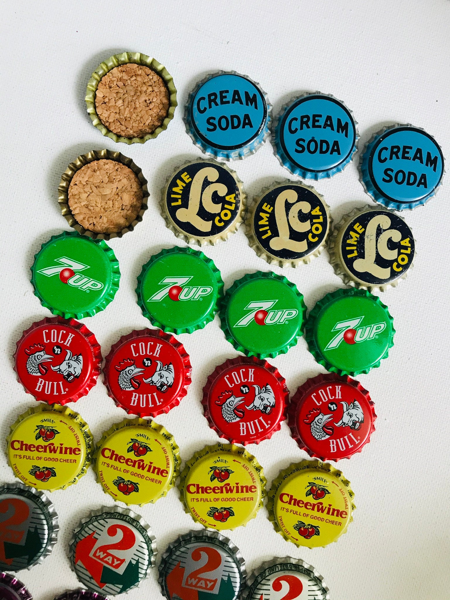 Vintage Bottle Caps Soda Pop Old New Stock Graphic Etsy