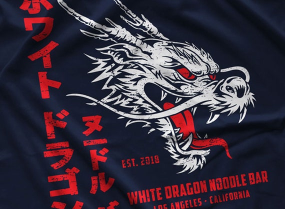White Dragon Noodle Bar T Shirt Etsy White Dragon Noodle Bar T Shirt Etsy