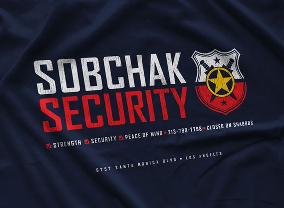 Officially Licensed The Big Lebowski 'Sobchak Security' T-Shirt - Black, Multiple Sizes