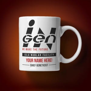 Personalized InGen Ceramic Mug 90s Movie Mugs Fan Art Coffee Cup