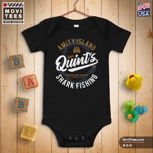 Quint&#39;s Shark Fishing Baby Onesie