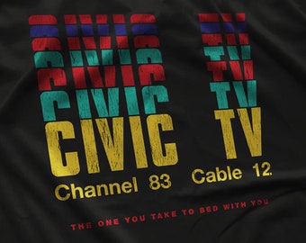 Civic TV T-Shirt: Fan Art Movie Shirt S-5XL Retro 80s Horror Film Graphic Tee
