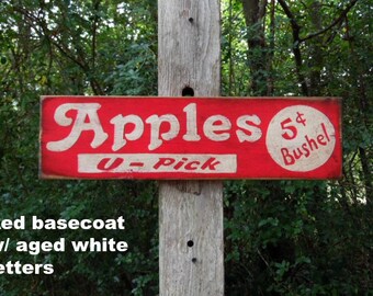 Farm Fresh Apples Metal Street Sign 18/" x 4/" ↔ Locally Grown Outdoor Wall Decor