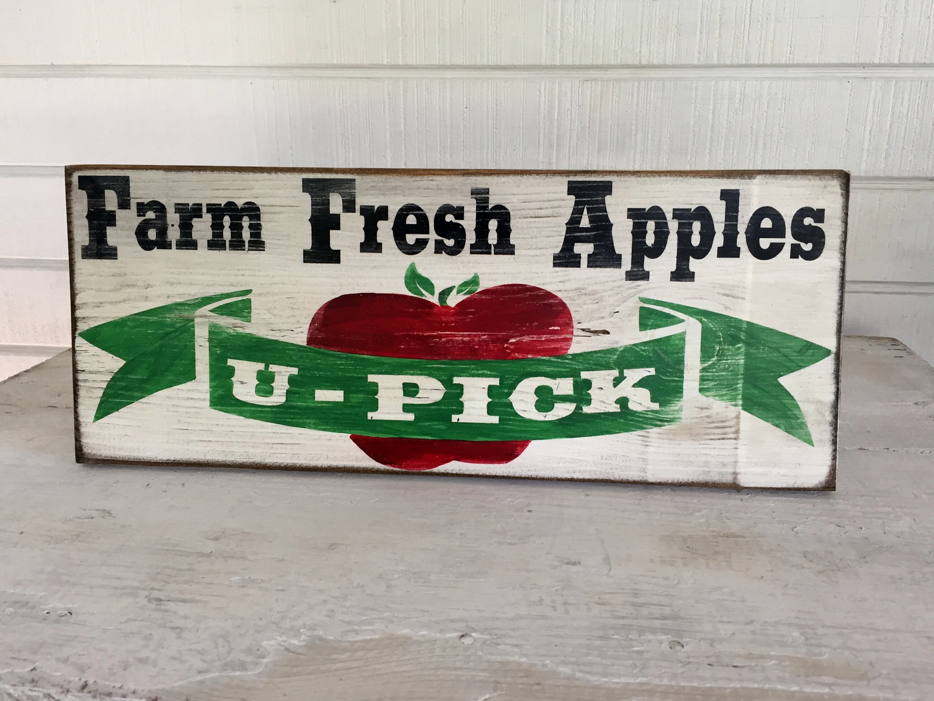 Farm Fresh Apples UPick Primitive Sign Fresh Apples Sign Etsy
