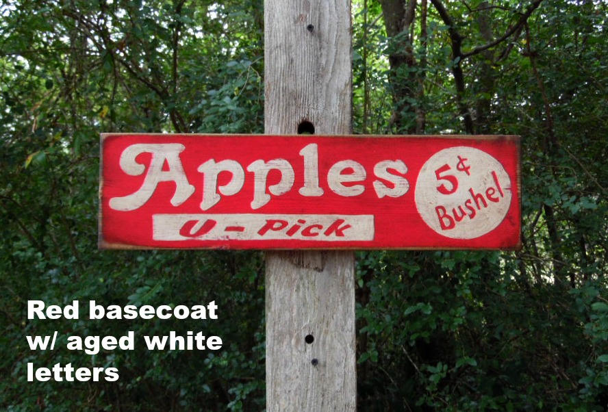 Rustic Sign Apples U-Pick Primitive Apples Sign Distressed | Etsy