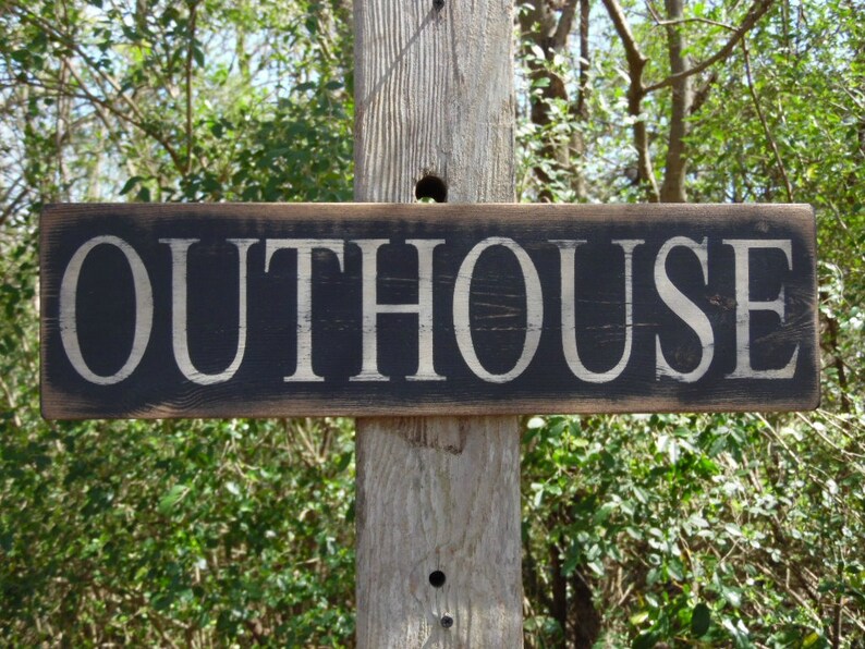 Outhouse Sign Primitive Outhouse Sign Vintage Outhouse Sign | Etsy