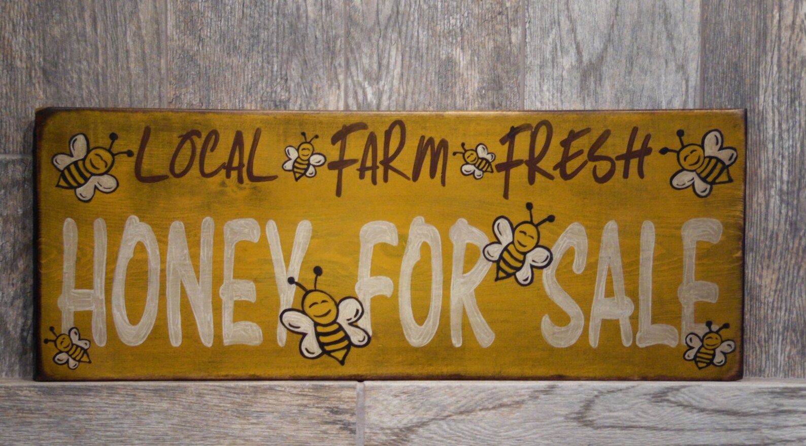 Honey Sign Primitive Honey sign Local Farm Fresh Honey For Etsy