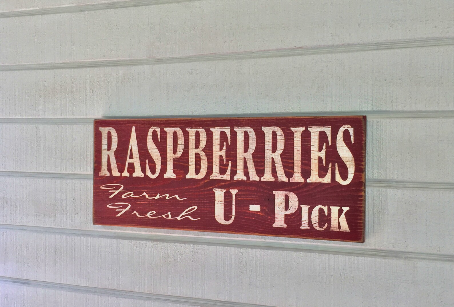 Raspberries Farm Fresh U Pick Primitive Wood Sign Rustic Sign | Etsy