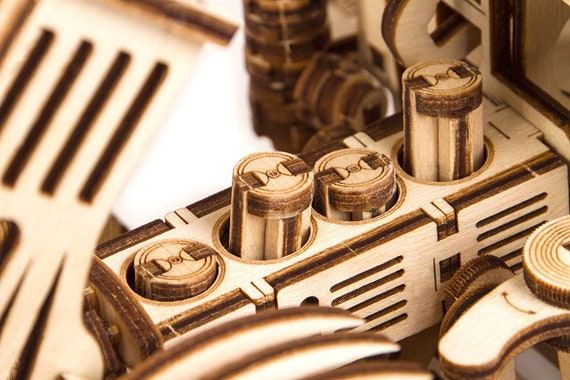 Wooden 3d Puzzle Model Kit Wood Trick Mechanical Tractor for sale online