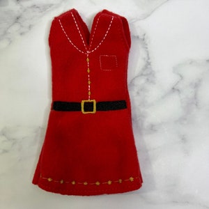 Abito da bambola elfo in pile, costume di Natale, vestiti da elfo