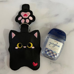 Black Cat Gifts, Hand SanitizerHolder, Hand SanitizerCase, Sanitizers Holders Custom, Hand Sanitize Holder, Gift for Cat Owner