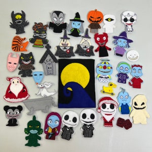 Nightmare Finger Puppets, Halloween Finger Puppets, Christmas Puppets, Felt Finger Puppets, Gift For Teacher, Montessori Toys, Learning Toys