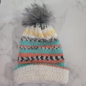 Fair Isle Beanie, Striped Beanie, Streetwear Beanie, Multicolor Beanie, Knit Beanie, Recycled Beanie, Funky Beanie, Boho Beanie