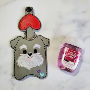 Schnauzer Keychain, Hand SanitizerHolder, Hand SanitizerCase, Sanitizers Holders Custom, Hand Sanitize Holder, Gift for Dog Owner, Corgi Mom