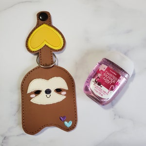 Sloth Keychain, Hand SanitizerHolder, Hand SanitizerCase, Sanitizers Holders Custom, Hand Sanitize Holder, Gift for Girls, Gift for Women