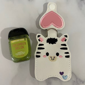 Zebra Keychain, Hand SanitizerHolder, Hand SanitizerCase, Sanitizers Holders Custom, Hand Sanitize Holder, Gift for Her, Gift For Him