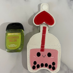 Boba Tea Keychain, Hand SanitizerHolder, Hand SanitizerCase, Sanitizers Holders Custom, Hand Sanitize Holder, Gift for Her, Gift for Him