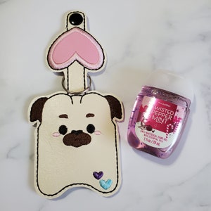 Pug Keychain, Hand SanitizerHolder, Hand SanitizerCase, Sanitizers Holders Custom, Hand Sanitize Holder, Gift for Dog Owner, Corgi Mom
